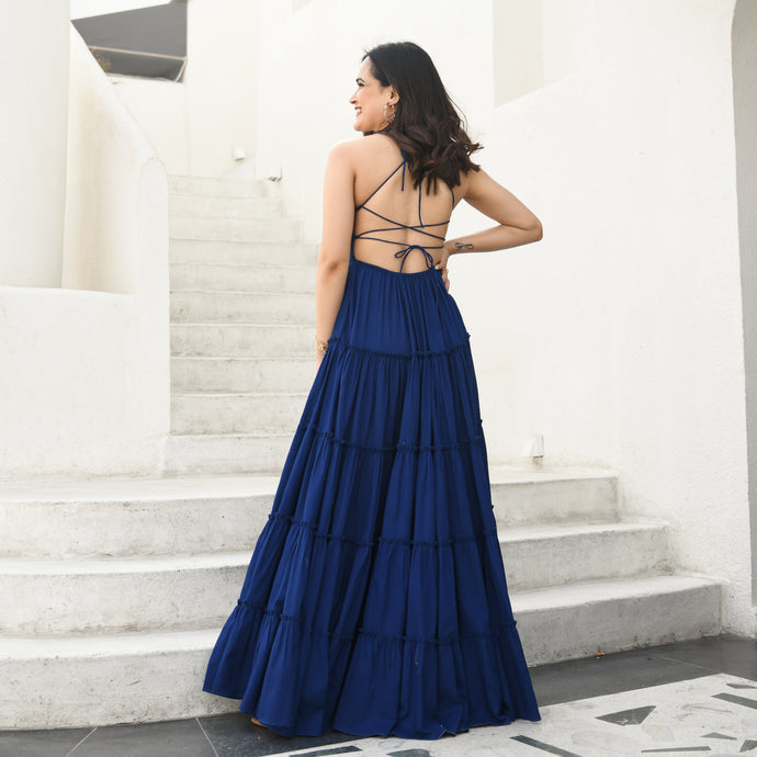 Admiral Cotton Backless Dress